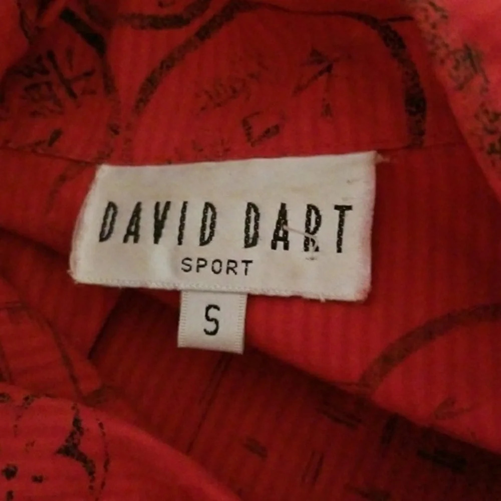 David Dart Red Print Vintage Fashionista Shirt Speeve Shirtdress D - Picture 7 of 10